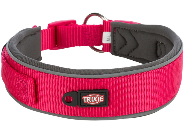 Trixie Premium Halsband – extra breit, fuchsia/grafit