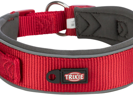 Trixie Premium Halsband – extra breit, rot/grafit