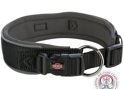 Trixie Premium Halsband – extra breit schwarz/grafit