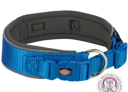 Trixie Premium Halsband - extra breit, royalblau/grafit