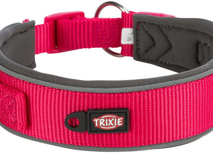 Trixie Premium Halsband – extra breit, fuchsia/grafit