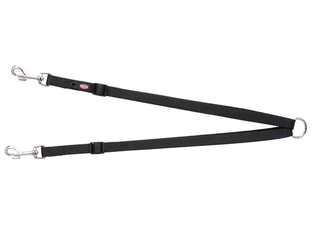 Trixie Premium Koppel – schwarze Doppel-Hundeleine