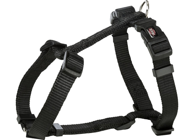 Trixie Premium H-Geschirr – Hundegeschirr schwarz XS-S