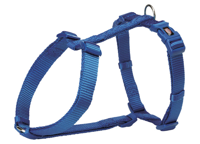 Trixie Premium H-Geschirr – blau, verstellbar, Grösse M-L