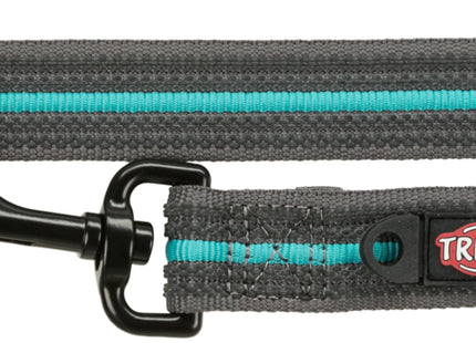 Trixie Fusion V-Leine - verstellbare Leine grafit/aqua