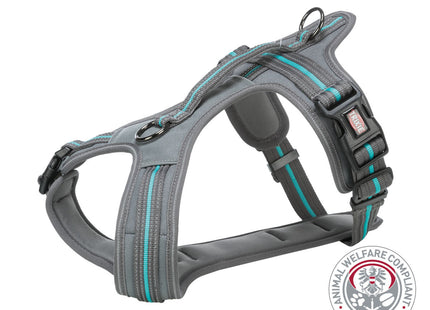 Trixie Fusion Touren-Geschirr - Hundegeschirr grafit/ozean S-M