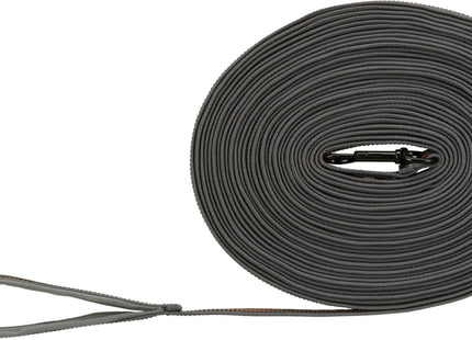 Trixie Fusion Schleppleine – 15m gummiert grafit/papaya