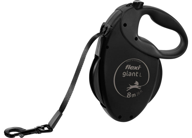Trixie Flexi GIANT Black Edition - Hundeleine, schwarz, 8m