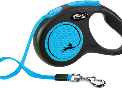Trixie Flexi New NEON - Gurtleine neonblau 5m S