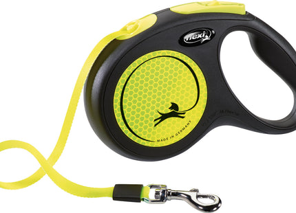 Trixie Flexi New NEON - Gurtleine schwarz/neongelb S