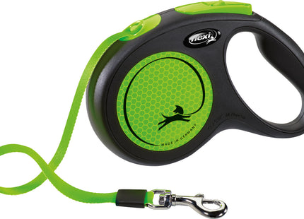 Trixie Flexi New NEON - Gurtleine, neongrün, 5m