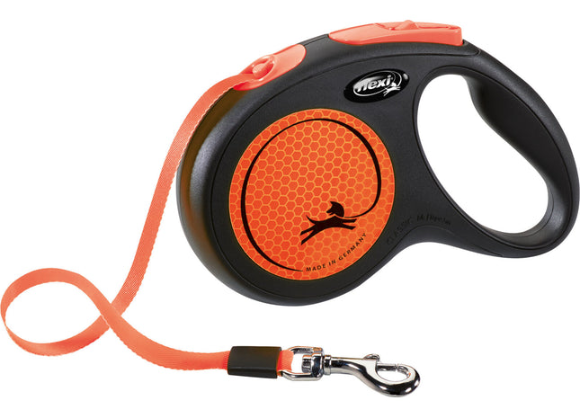 Trixie Flexi New NEON - Gurtleine, neonorange, 5m