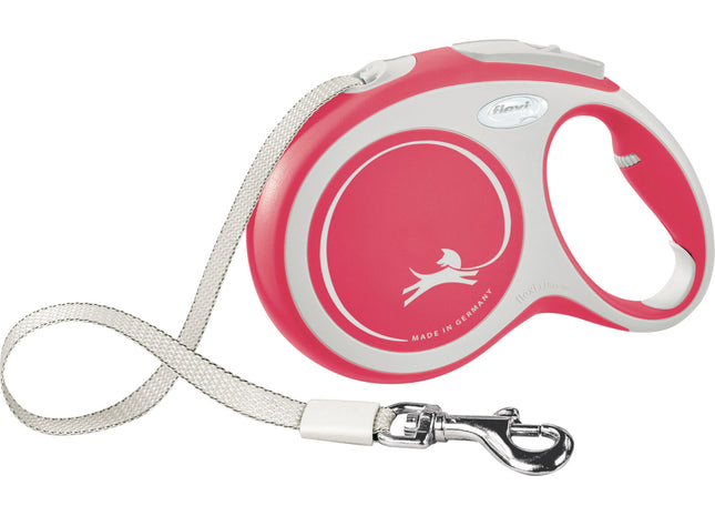 Trixie Flexi New COMFORT - rote Gurt-Leine, 8m