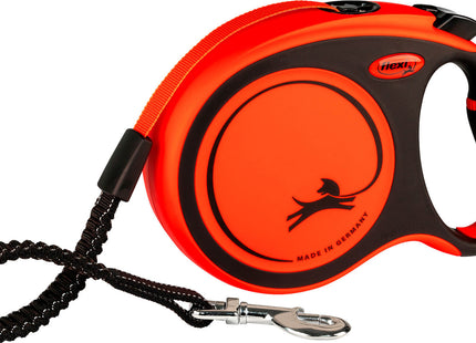Robuster schwarzer Hundegurt mit orange Akzenten für Outdoor-Abenteuer
