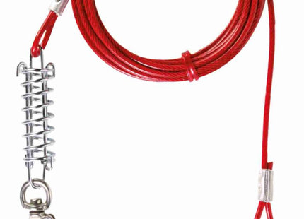 Rote Hofleine mit Sprungfeder für Hunde von Trixie