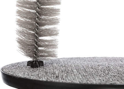 Katzengrauer Massage- und Fellpflegebogen von Trixie für glückliche Katzen