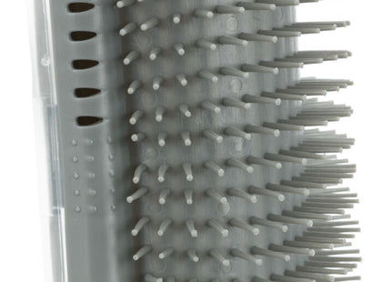 Sanfte Massagebürste für Katzen in Grau von Trixie