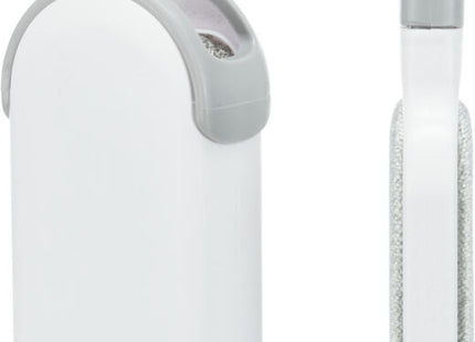 Fusselbürste mit Reinigungsstation in Weissgrau für saubere Kleidung