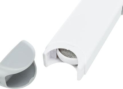 Fusselbürste mit Reinigungsstation in Weissgrau für saubere Kleidung