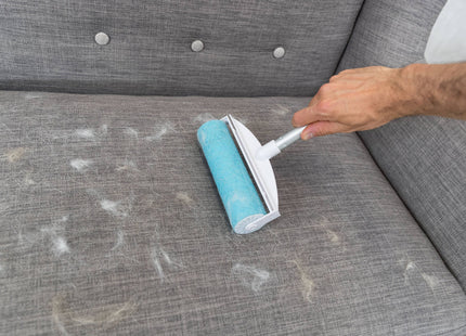 Entfernen Sie mühelos Tierhaare mit dem Trixie Fusselroller XXL in Weiss-Türkis