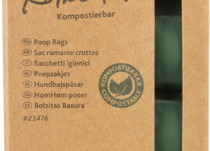 Kompostierbare Hundekotbeutel in Waldgrün für umweltbewusste Hundebesitzer