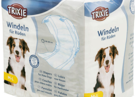 Trixie Rüdenwindeln 12 Stück - Hochwertige Hundewindeln für Rüden, saugfähig und bequem