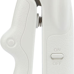 Präzise Krallenschere mit LED-Licht für sicheres Schneiden, aus weissem Kunststoff und Edelstahl