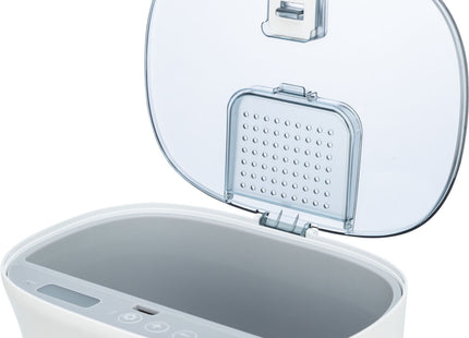 Automatischer Futterautomat für Haustiere in Weissgrau