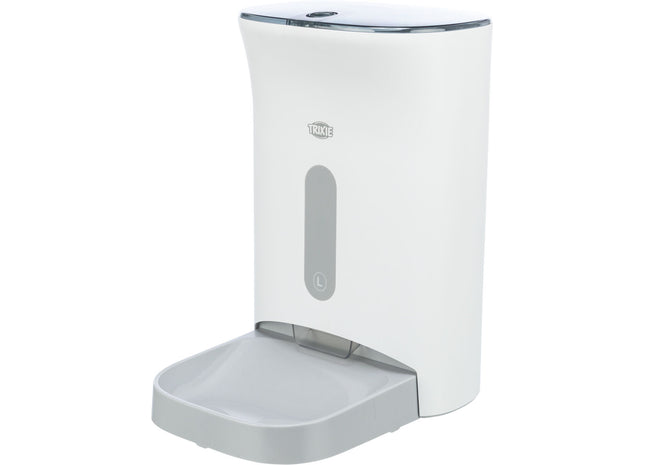 Automatischer Futterautomat für Haustiere in Weissgrau