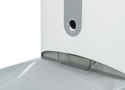 Automatischer Futterautomat für Haustiere in Weissgrau, smart und praktisch