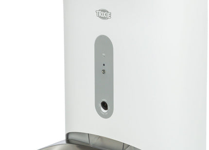 Automatischer Futterautomat für Haustiere in Weissgrau, smart und praktisch