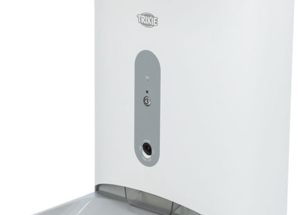 Automatischer Futterautomat für Haustiere in Weissgrau, smart und praktisch