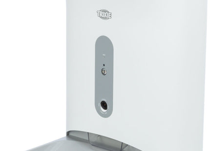 Automatischer Futterautomat für Haustiere in Weissgrau, smart und praktisch