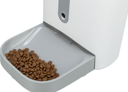 Automatischer Futterautomat für Haustiere in Weissgrau, smart und praktisch