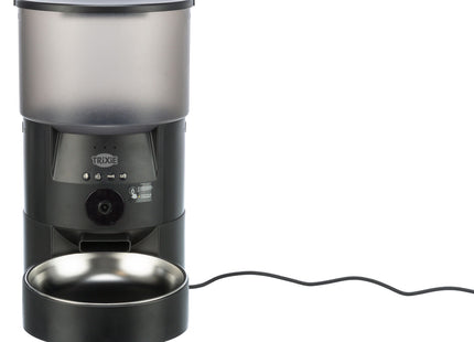 Automatischer Futterautomat für Haustiere in elegantem Schwarz