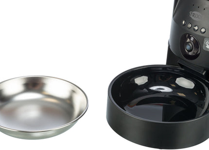 Automatischer Futterautomat für Haustiere in elegantem Schwarz