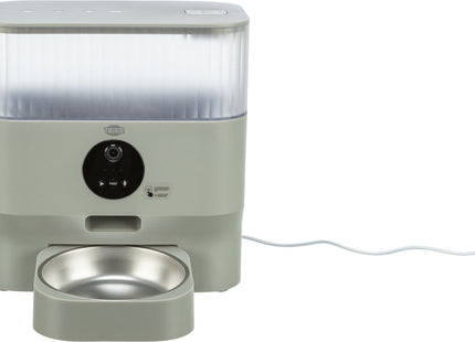 Automatischer Futterautomat für Haustiere in Hellgrau