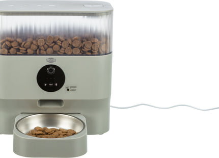 Automatischer Futterautomat für Haustiere in Hellgrau