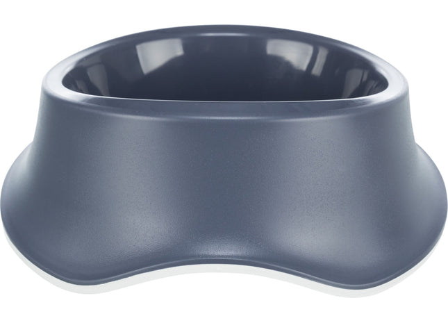 Blauer Napf mit Gummiring von Trixie für Haustiere