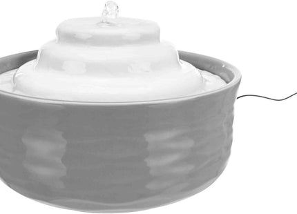 Keramik-Trinkbrunnen für Haustiere, 1,5 l, petrolweiss