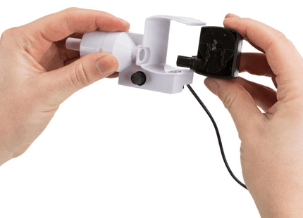 Keramik-Trinkbrunnen für Haustiere, 1,5 l, petrolweiss