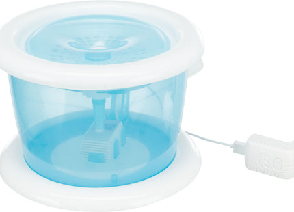Trinkbrunnen für Katzen mit Blasenstrahl, 3L, blau-weiss