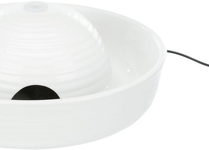 Keramik-Trinkbrunnen für Katzen, vitalisierender Wasserfluss, 0,8 l, weiss