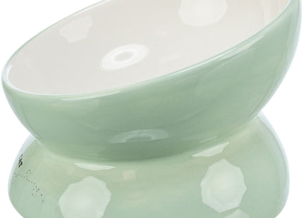 Erhöhter Keramiknapf in Salbeiweiss von Trixie für Katzen