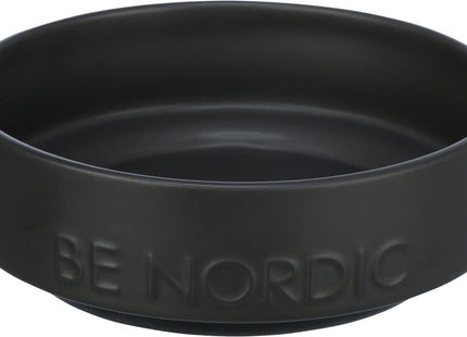 Schwarzer Keramiknapf mit Gummibeschichtung von Trixie für nordisches Flair