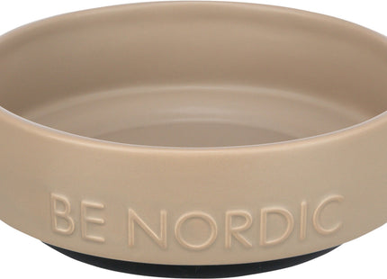 Keramiknapf in Taupe mit Gummiring von Trixie für nordischen Stil