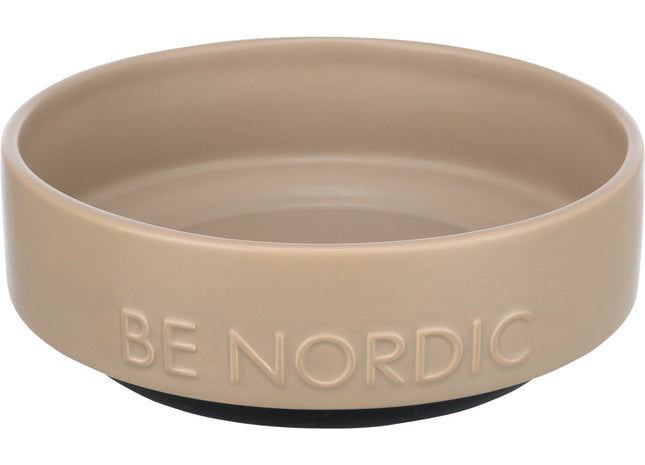 Keramiknapf in Taupe mit Gummiring von Trixie für nordischen Stil
