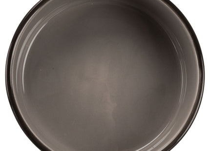 Keramiknapf mit Pfotenmuster in Braun für Haustiere