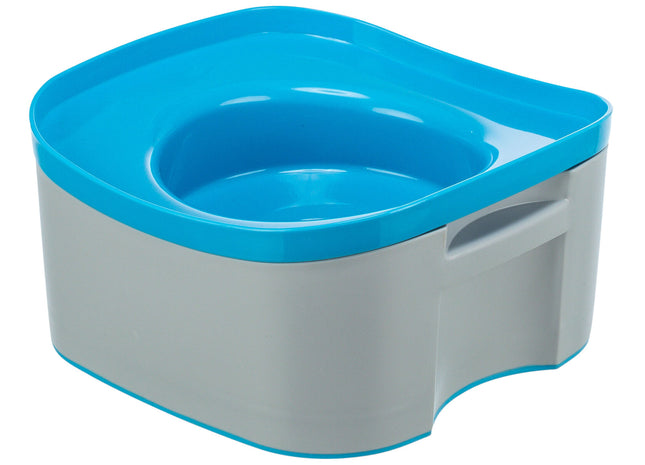 Stabiler Reisenapf in Dunkelgrau-Petrol von Trixie - ideal für unterwegs!