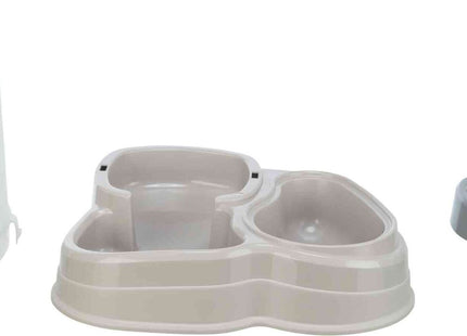 Praktischer Futter- und Wasserspender in Grau für Haustiere von Trixie